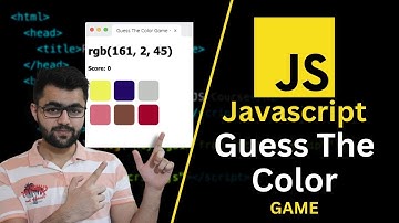 Guess The Colour Game Javascript | Javascript Projects