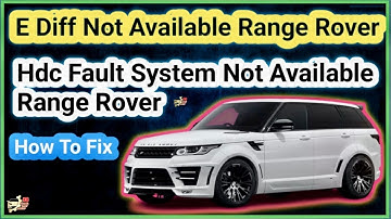 E-Diff Not Available. RangeRover 2013 Land Rover,How to solutionrange /#P0657-13 e-diff nto availabe