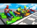 Superheroes racing challenge  spiderman go kart racing competition 977