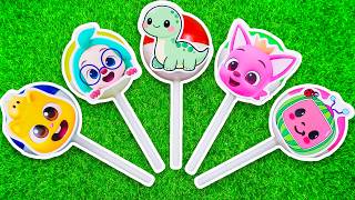 Some Lot's of BIG Candy Shop Baby Shark lollipop Dinosaur Yummy Candy Hogi Pinkfong Satisfying video