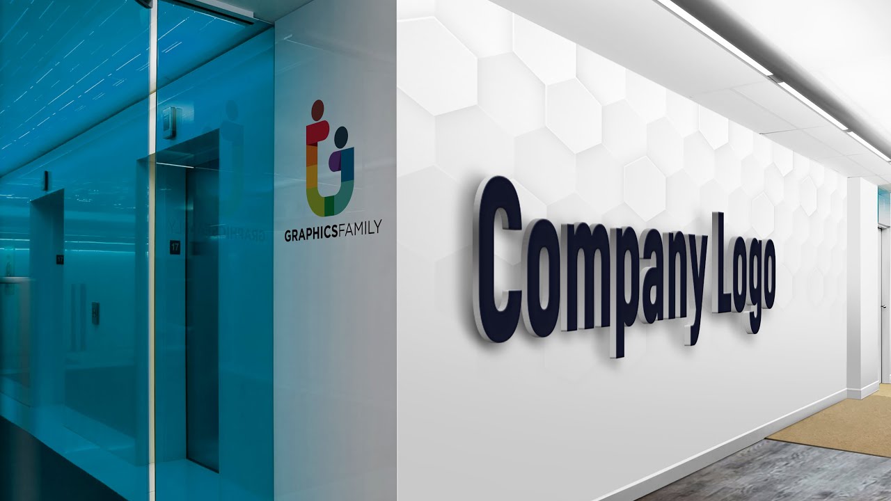 Download 3d Wall Office Glass Logo Mockup Tutorial Youtube