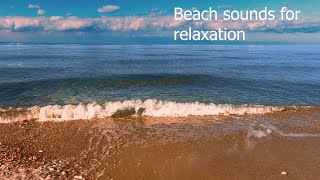 Beach waves sounds for relaxation  Water sounds. Waves crashing sleeping music.