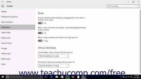 Windows 10 Tutorial Multitasking Settings in Windows 10 Microsoft Training