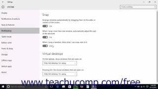 Famous Windows 10 Tutorial Multitasking Settings in Windows 10 Microsoft Training Net Worth