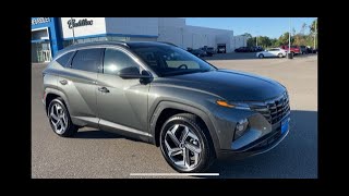 2022 Tucson Limited AWD in Amazon Grey! Grey/Grey Leather Interior Remote Control Parking!
