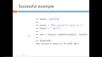 4.4 disp, num2str, fprintf