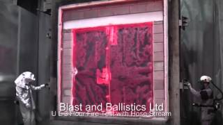 U L 3 hour fire test with hose stream - Fire protection from Blast and Ballistcs Ltd