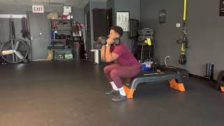 Dumbbell Tap Front Squat