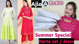 Ajio Kurta Set Haul Ajio Dress Haul Party Wear Kurta Set Haul