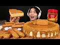 ASMR ロータスチーズケーキ‼️【咀嚼音/mukbang/Eating Sounds】【日本語字幕】