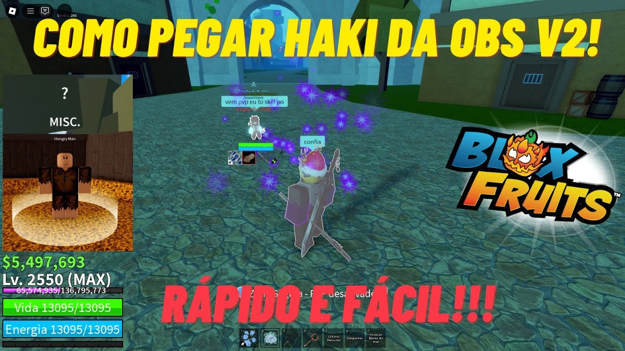 COMO PEGAR O HAKI DA OBSERVAÇÂO V2!! (Blox Fruits). - YouTube