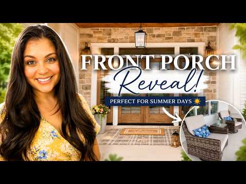 FRONT PORCH REVEAL 🌿 | Cozy Summer Porch Makeover on a Budget