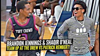 Brandon Jennings \& Shaqir O'neal TEAM UP at The Drew League! Patrick Rembert Goes OFF for 40!