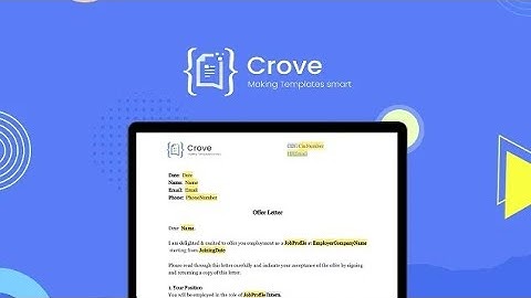Crove Review: Automatically create repetitive business documents to streamline your workflow
