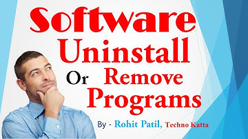 How to uninstall programs or remove software from PC in Windows | Uninstall apps | Techno Katta 2020