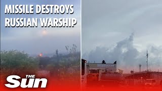 Ukraine-Russia war: Missile strike destroys Russian warship