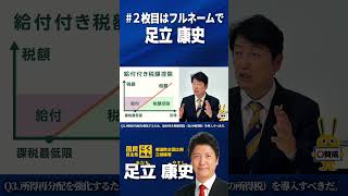 給付付き税額控除を導入すべき？ #足立康史 #国民民主党 #参院選2025