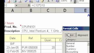 Microsoft Office Excel 2003 Reset a number format