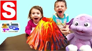 Игрушка для Детей  Извержение Вулкана с Лунтиком Toy for Children the Eruption of a Volcano(Игрушка для детей Извержение Вулкана распаковка и обзор. Мисс Сая и ее братик Шамильчик вместе с игрушкой..., 2016-04-12T17:49:20.000Z)