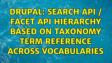 Drupal: Search API / Facet API hierarchy based on taxonomy term reference across vocabularies