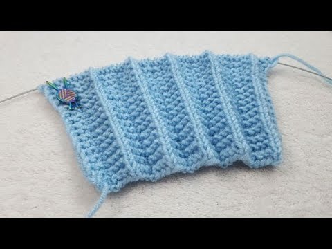 Cum tricotam foarte usor model cu pliuri - util pentru rochite si fustite  plisate/ Pas cu pas - YouTube