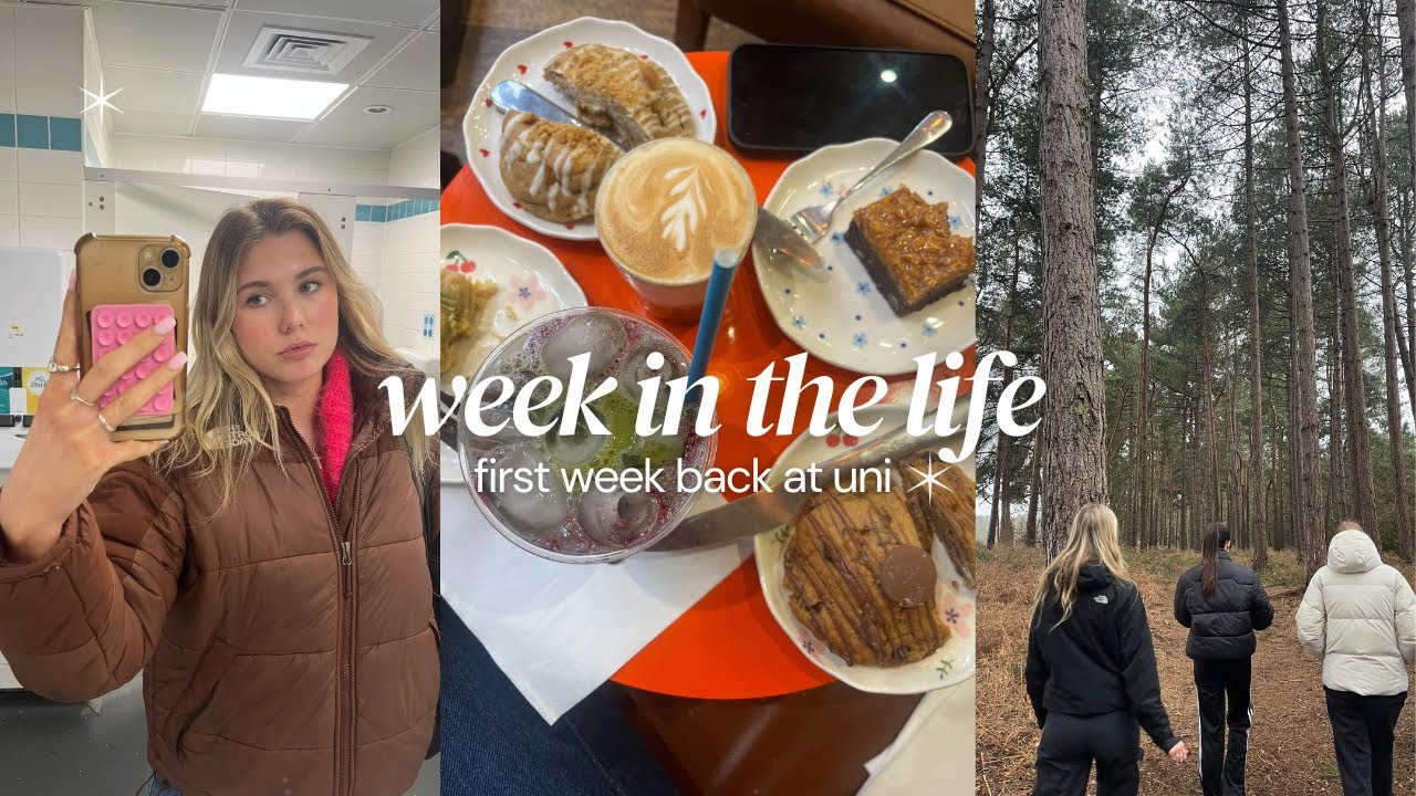 first week back at uni : wholesome walks, productive days & library sessions 