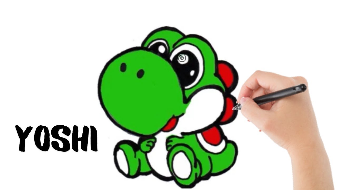 Dibujando a Yoshi Chibi con Sharpie | Súper Fácil y Rápido - YouTube