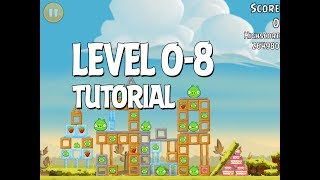 Angry Birds Tutorial Level 0-8 Walkthrough 3 Star