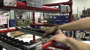 Installing track mount tab stop R40-TS for conveyor rails | Flexpipe