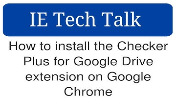 How to install the Checker Plus for Google Drive extension on Google Chrome