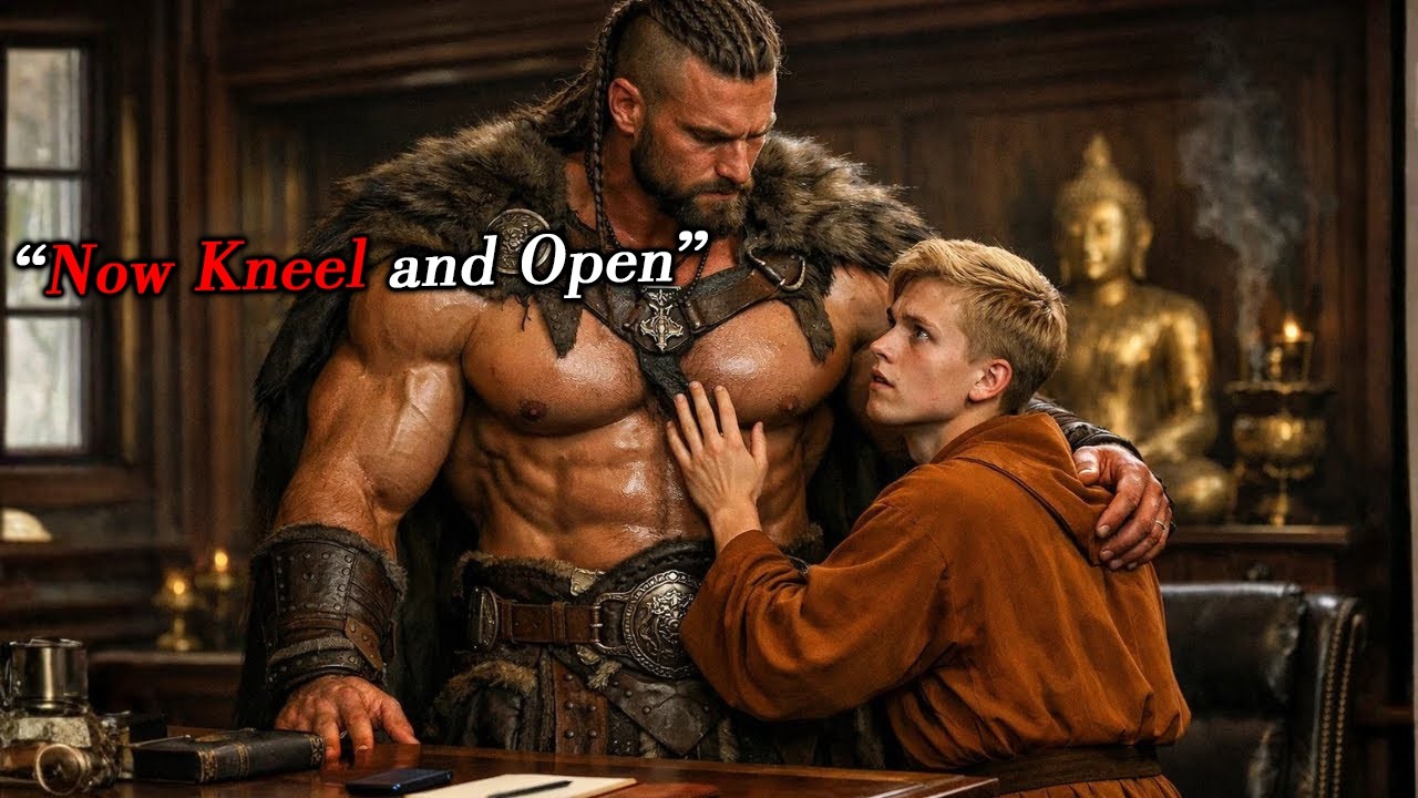 You Were Captured, Now Kneel and Open—Massive Viking Claims the Trembling Teen Monk