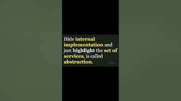 What is abstraction In JAVA ?