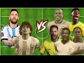 Messi Maradona VS Ronaldo Pele Ronaldinho Neymar Vinicius Argentina Legends VS Brazilian Legends