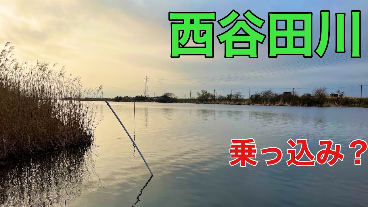 釣り　川　湖沼 Fishing even in winter: Nishiyata River, Ushiku Numa water system