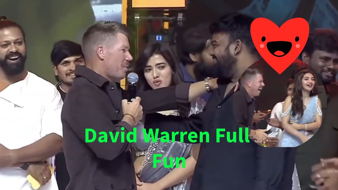 David Warner Telugu Speech at Robinhood Event 