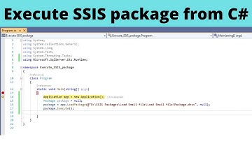 13 Execute SSIS package from C# | Execute SSIS package from .NET