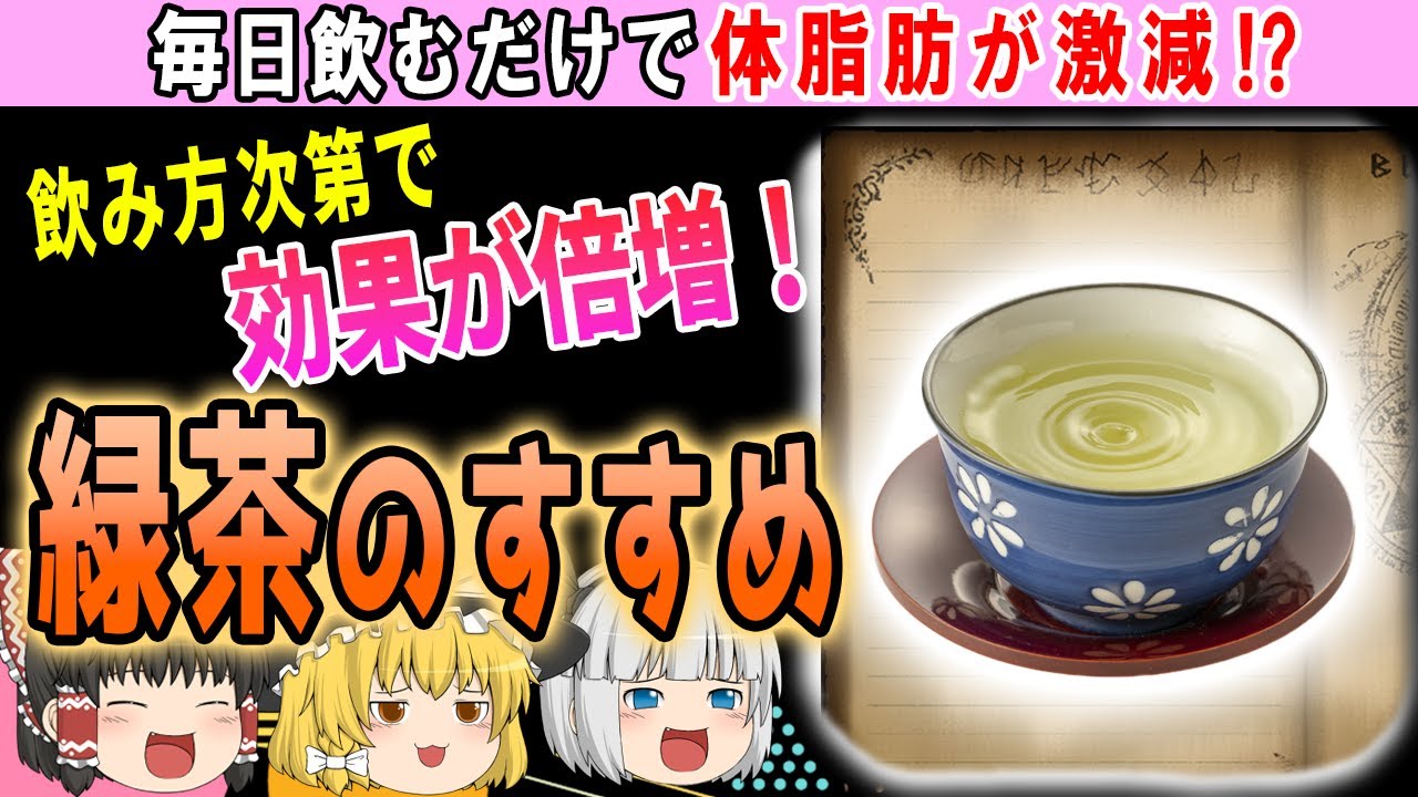 【ゆっくり解説】40代50代の体脂肪を減らす!!痩せる緑茶の効果と賢い飲み方