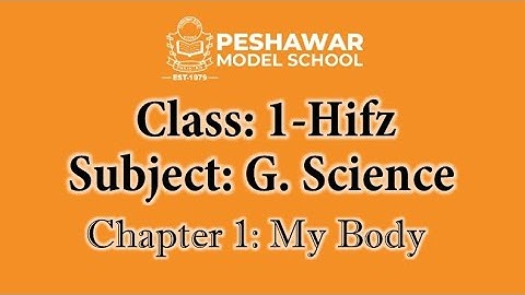 General Science | Class 1-Hifz | Chapter 1 | My Body
