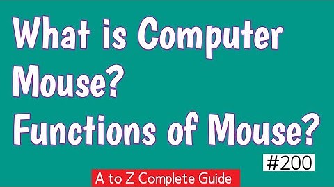 What Is Computer Mouse? Functions of Mouse In Urdu/Hindi
