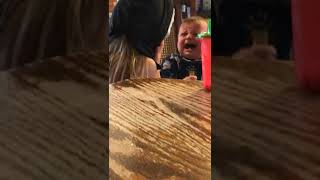 Girl put on Scream mask and scares little boy