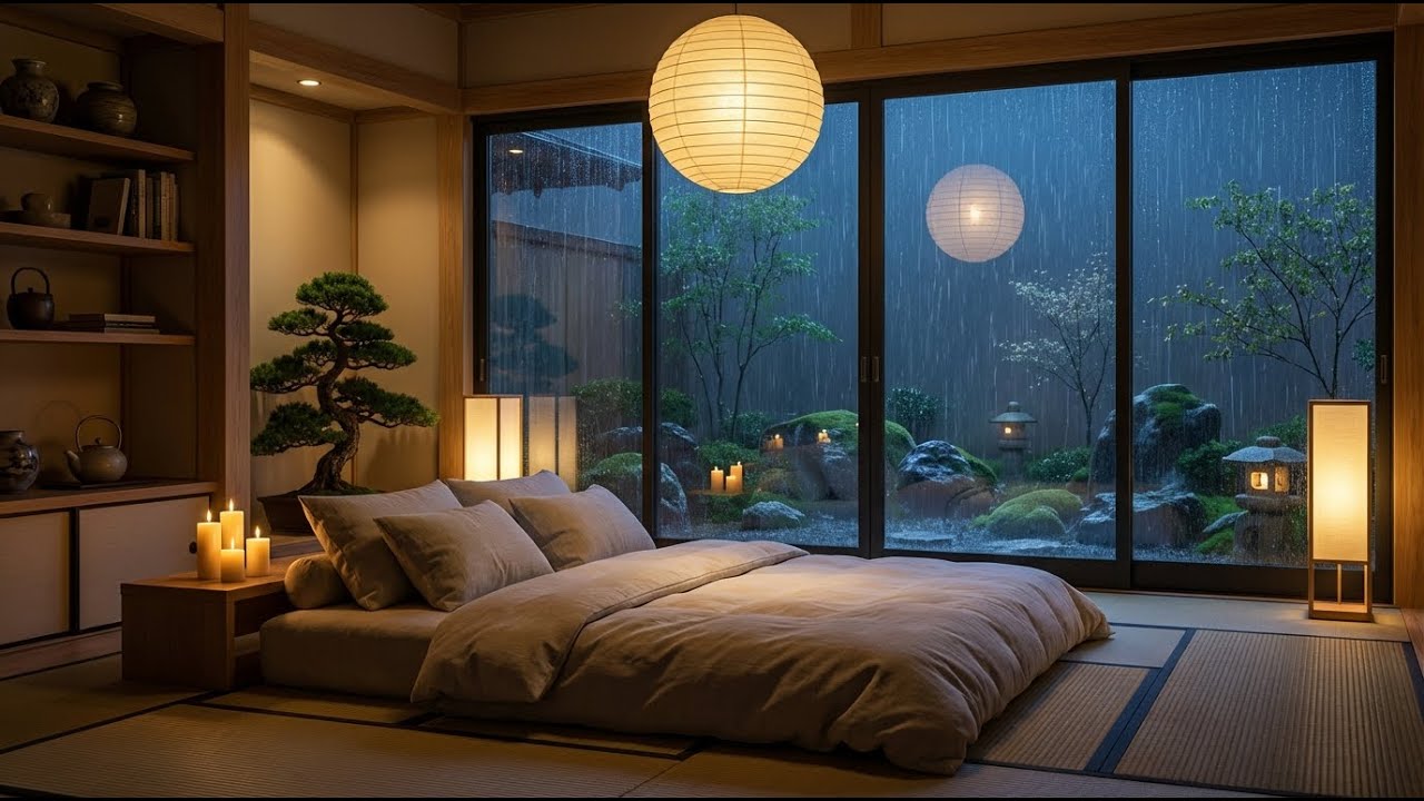 Eternal Peace: Rain and Felt Piano in Warm Lit Zen Sanctuary for Better Sleep and Soul Rest 🎹✨