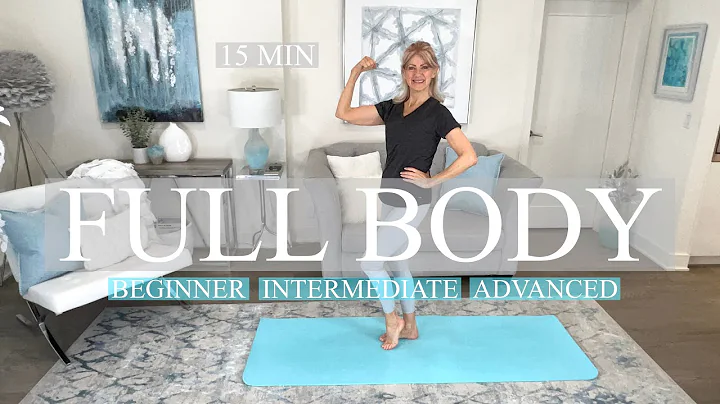 15 MIN FULL BODY WORKOUT - BEGINNER, INTERMEDIATE,...