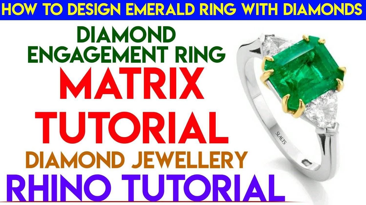 How To Design Emerald Ring With Diamonds | MATRIX 8| Diamond Jewellery | jewellery design course