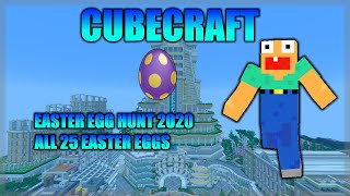 CUBECRAFT 2022 EASTER EGG HUNT | ALL 25 EASTER EGGS + ROUTE & CORDS
