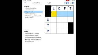 NYT daily mini crossword puzzle(Feb 6)
