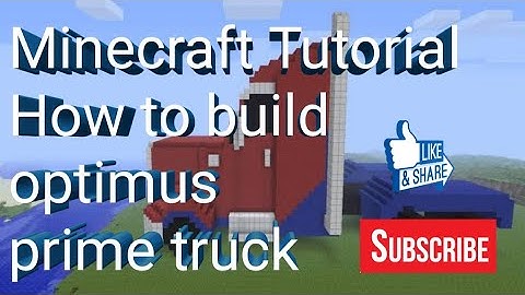 Minecraft Tutorial:How to build a Optimus Prime Truck part 3 "Transformers"