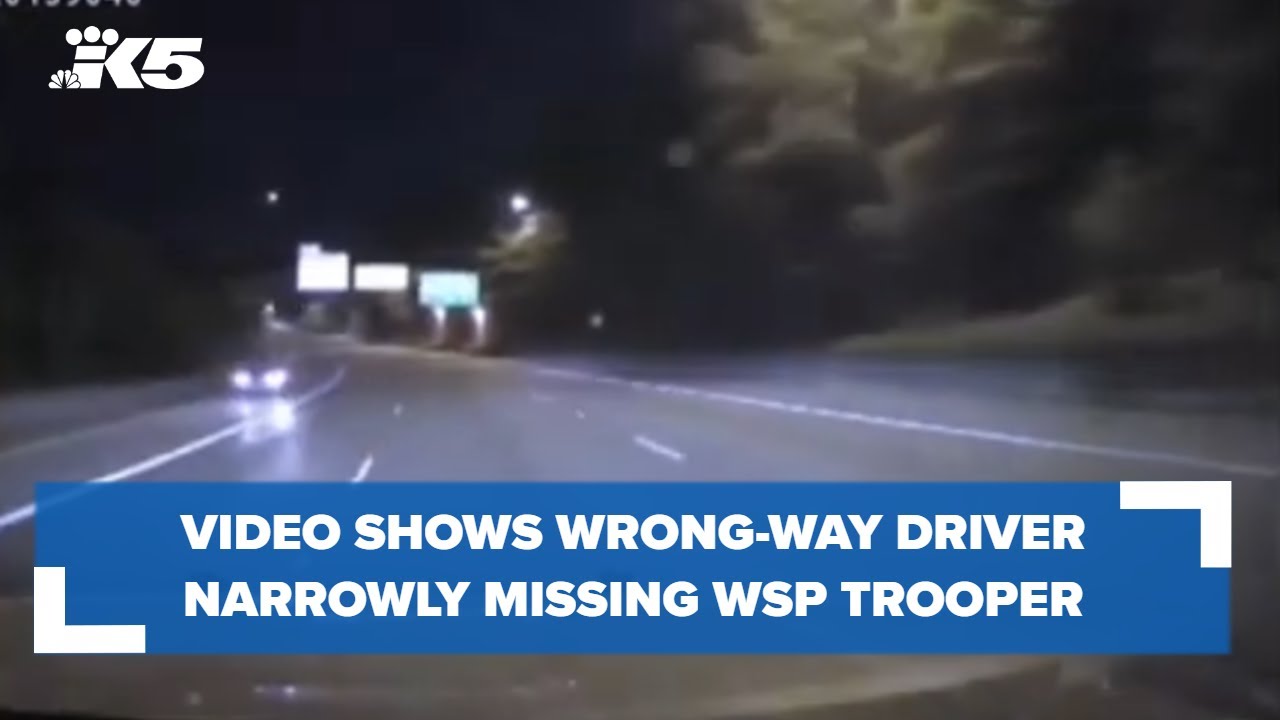 Video shows wrong-way driver narrowly missing state trooper on I-90 ...