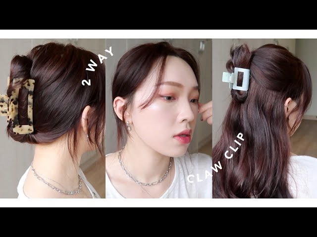 2款抓夾髮型教學韓妞隨意感、整理瀏海&髮型秘訣 Claw Clip Hair Style | heyitsmindy