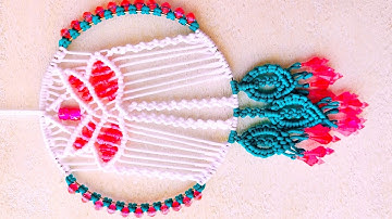 Macrame New Beautiful 🪷 Lotus Flower Design Dreamcatcher Wall Hanging Tutorial in Hindi l