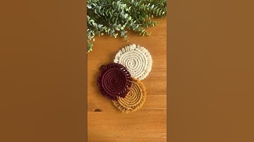 Classic macrame coasters #macrametutorial #macramecoaster #diycoaster #macrameprojects